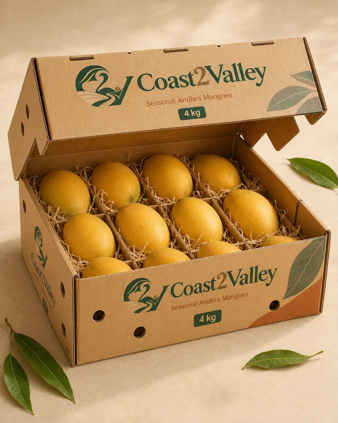 Concept Coast2Valley four kilogram seasonal Andhra mango box