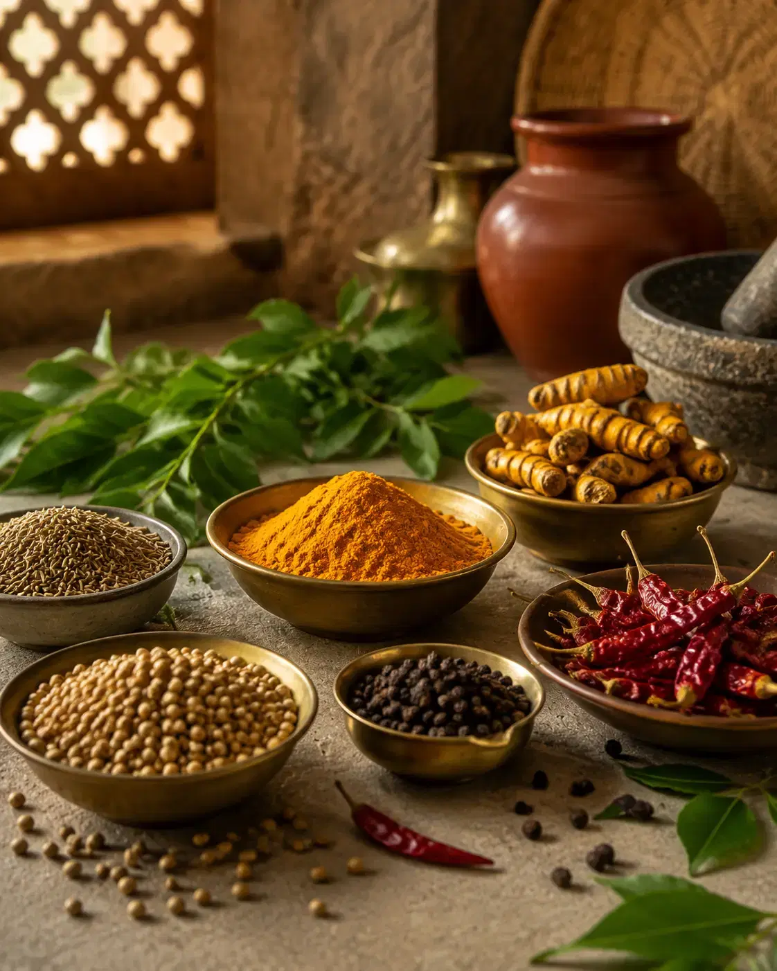 Traditional Andhra spices and masalas