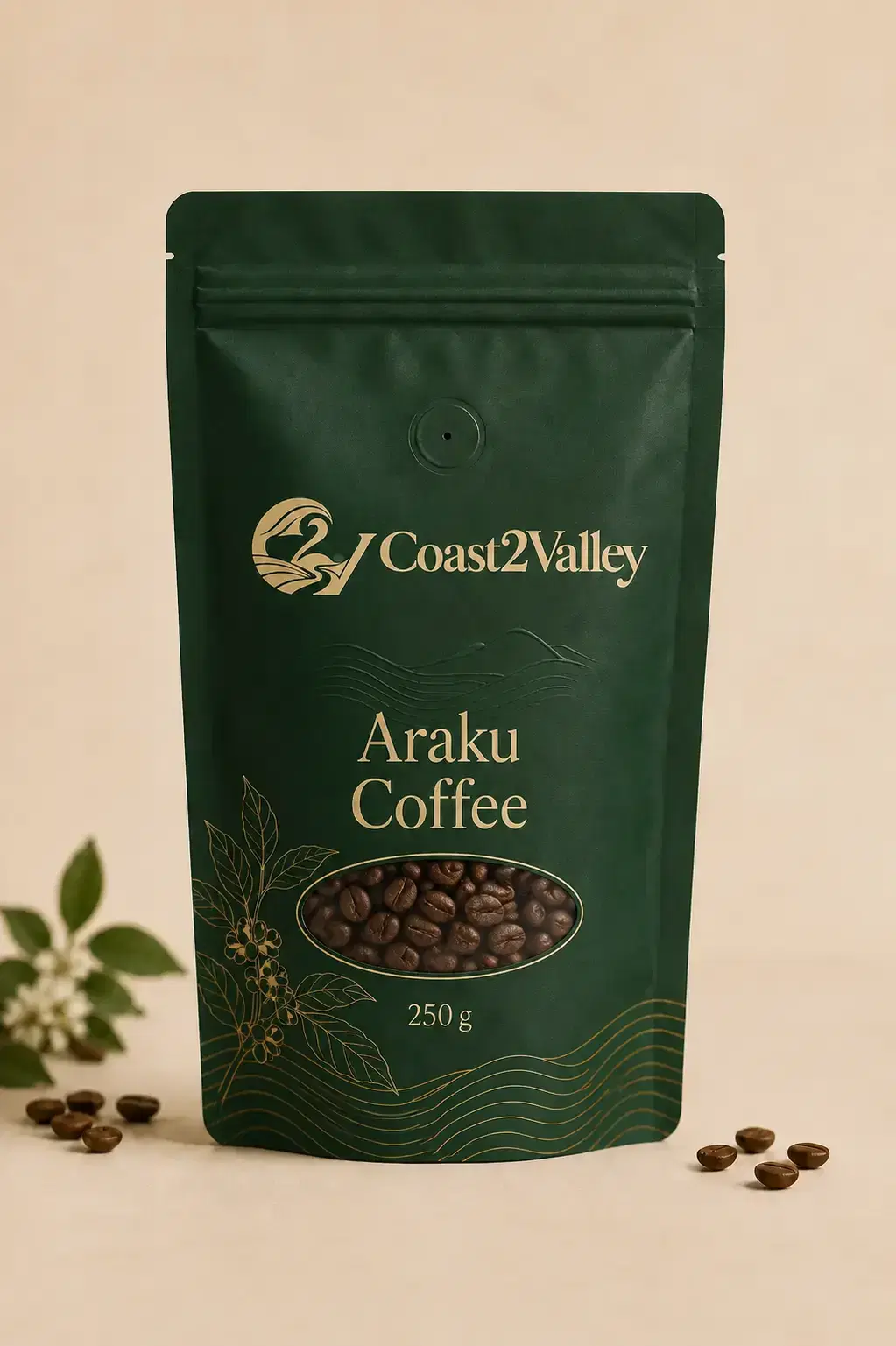 Araku Coffee sample packaging