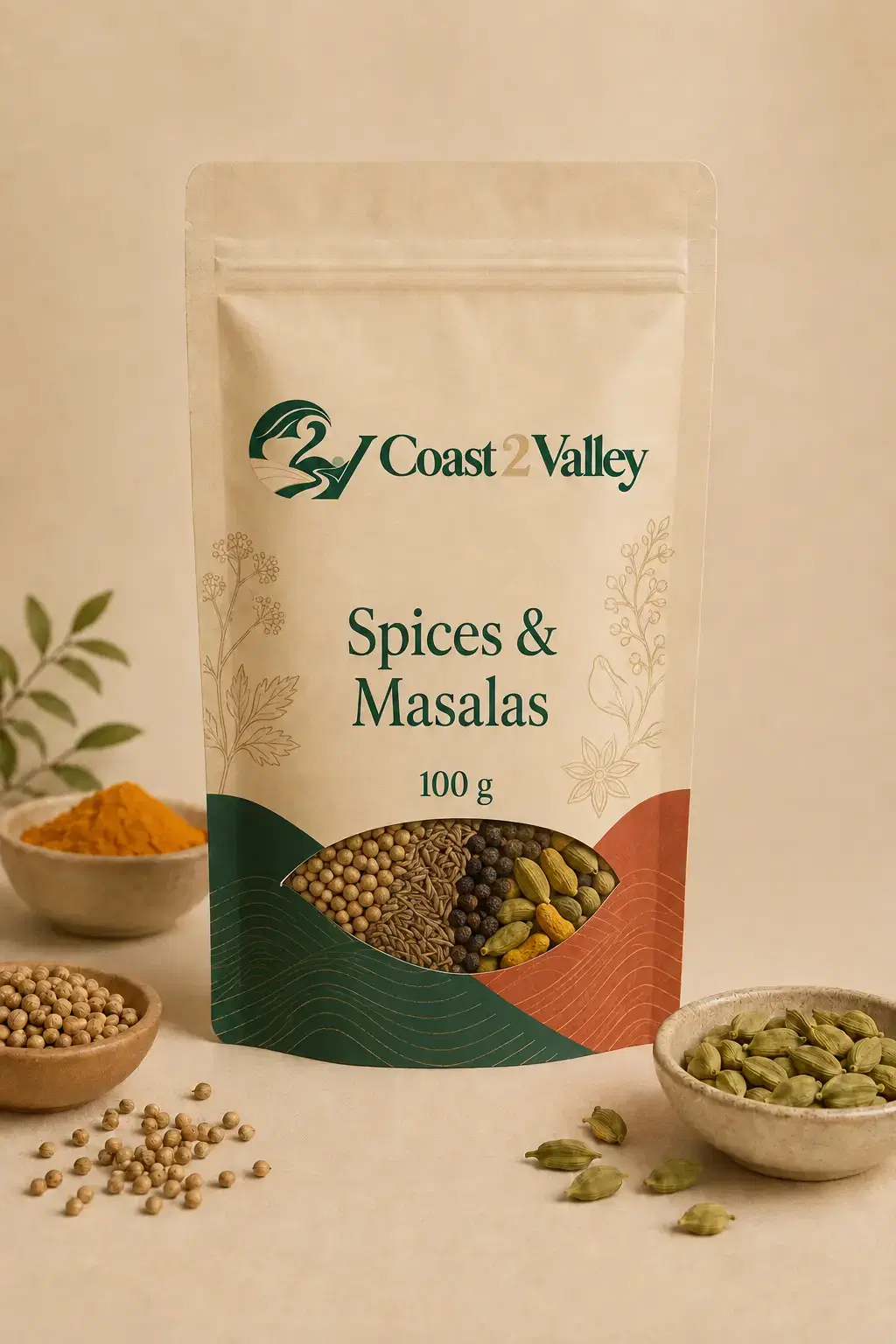 Spices & Masalas sample packaging